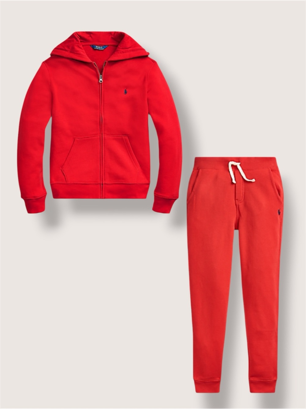 POLO RALPH LAUREN Fleece Zip Up Hoodie & fleece Jogger Pant Set XL 18/20